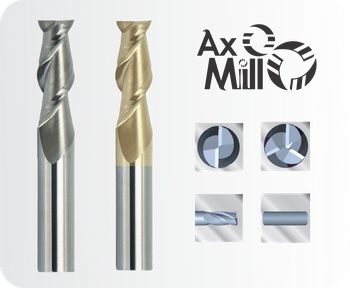 Foto FRESA TOPO METAL DURO PARA ALUMÍNIO 2 E 3 CORTES AXMILLS