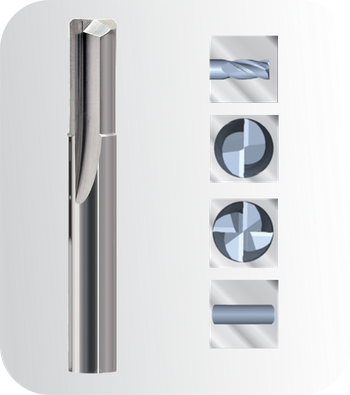 Foto FRESA TOPO METAL DURO COM CANAL RETO 2C OU 4C